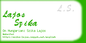 lajos szika business card